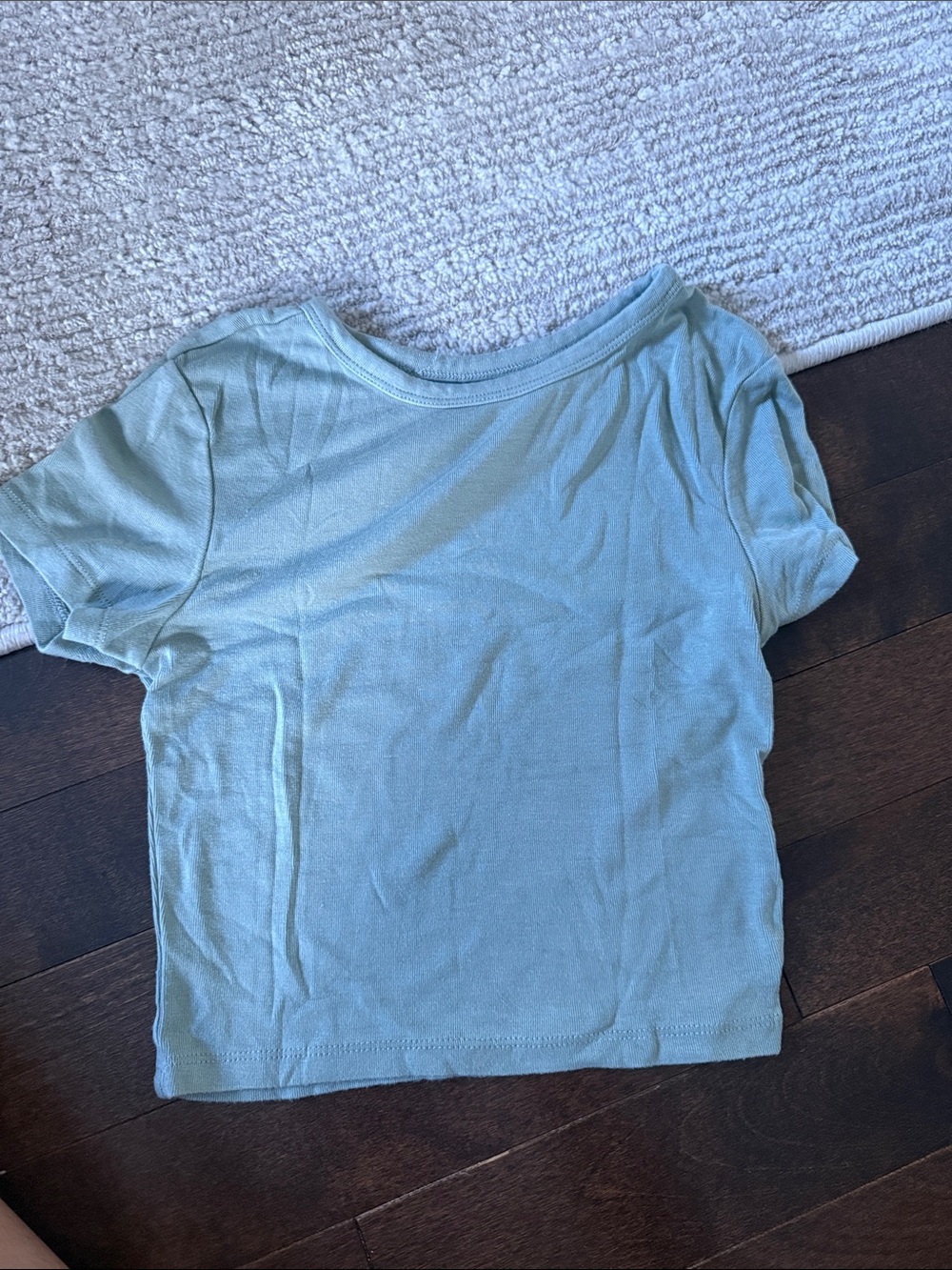 Zara Light green Short Sleeve Crew Tee